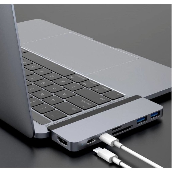 HyperDrive USB C Hub, Mac Type-C Dual Hub Adapter for MacBook Pro Air 13" 15" 16 - Picture 5 of 10
